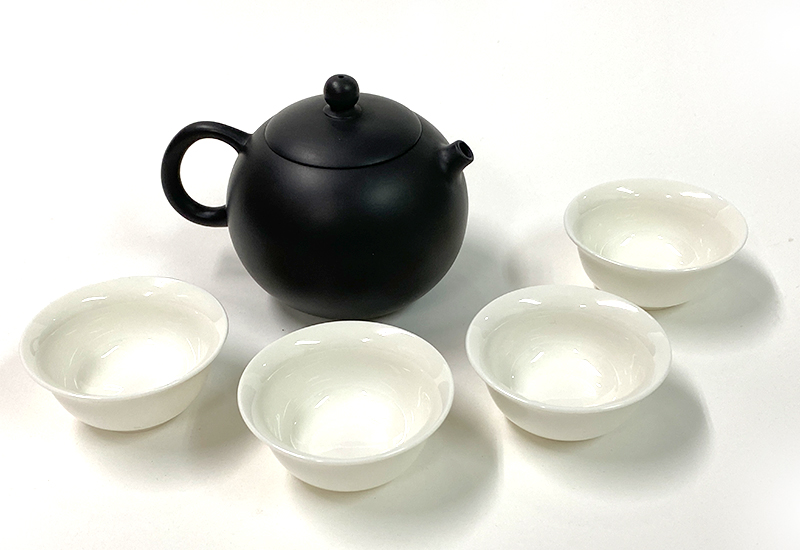 存仁堂 夾碳黑陶西施壺組